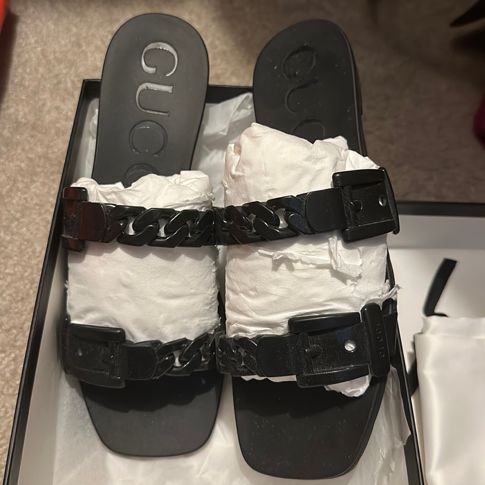 Gucci Women Jelly Sandal Like New - Size 37.5